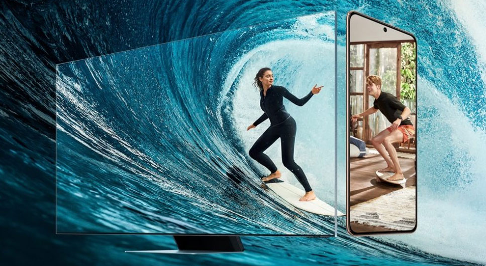 Samsung mostra o poder da combinação das TVs Neo QLED 8K e os smartphones Galaxy S21 5G